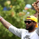 James during the Cavaliers' 2016 NBA Championship parade in Cleveland (Photo: Mike Lawrie/Getty Images)